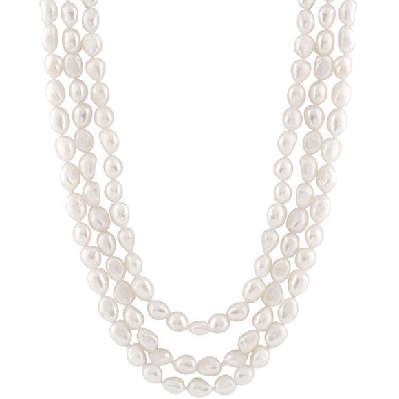 Pearl Paradise Freshwater Pearl 3 Strand Necklace - Picture 2 of 2